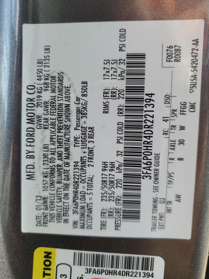 2013 FORD FUSION