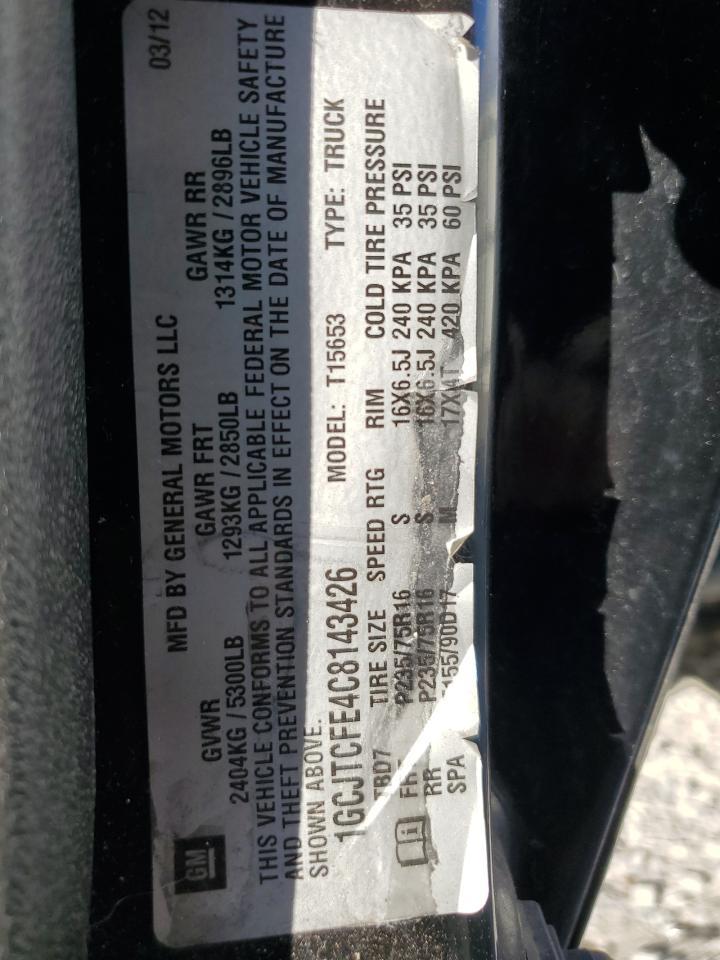 2012 CHEVROLET COLORADO