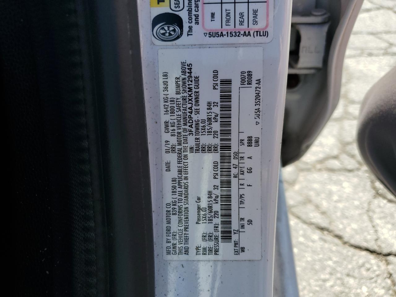 2019 FORD Fiesta