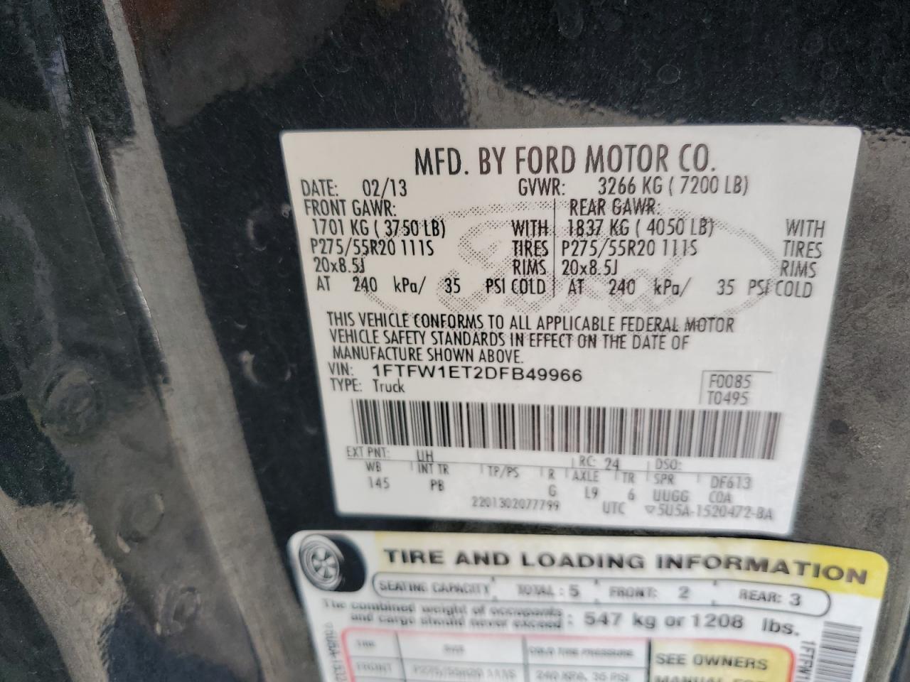 2013 FORD F-150