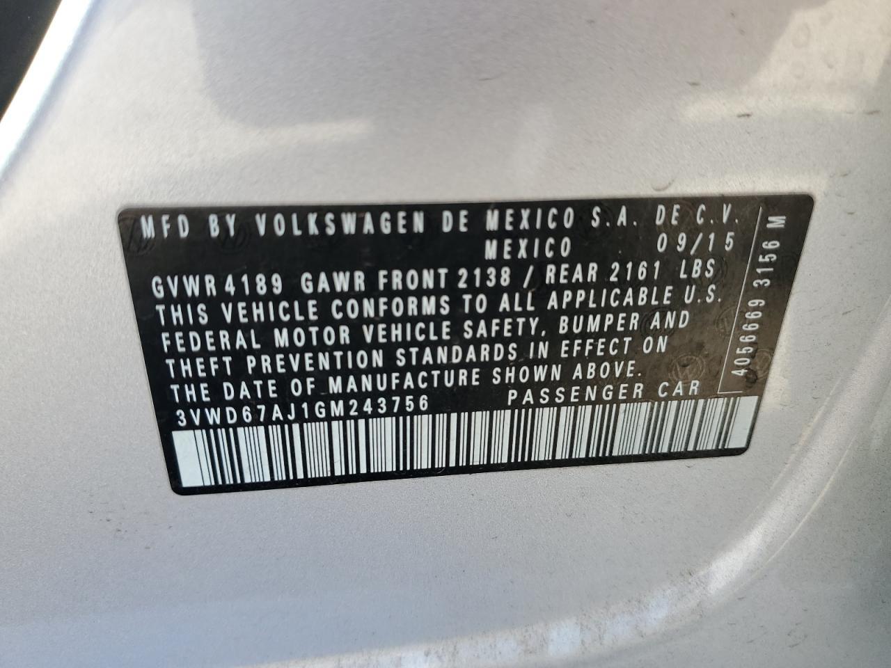 2016 VOLKSWAGEN JETTA