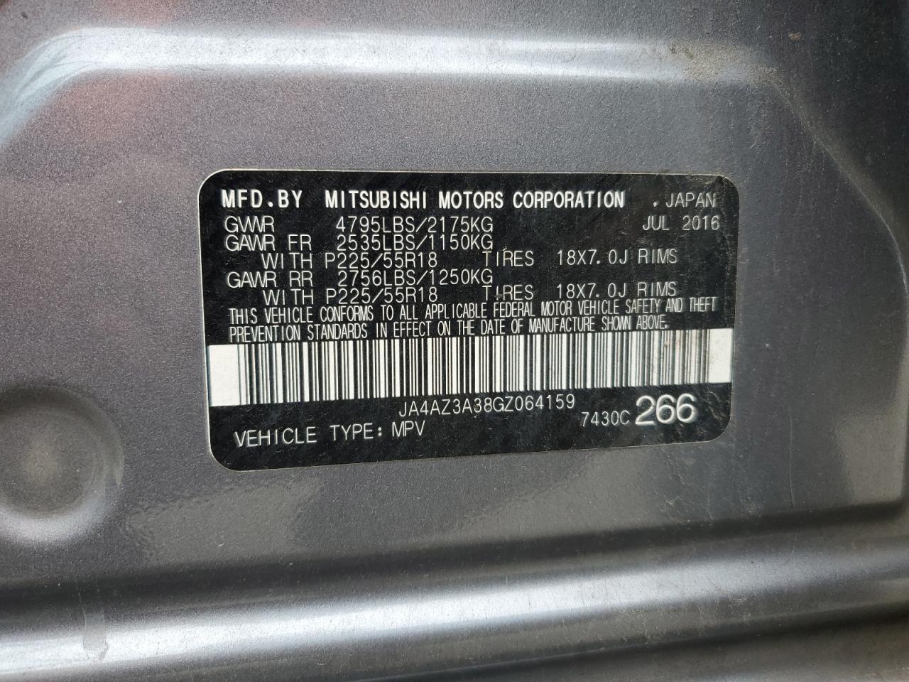 2016 MITSUBISHI outlander
