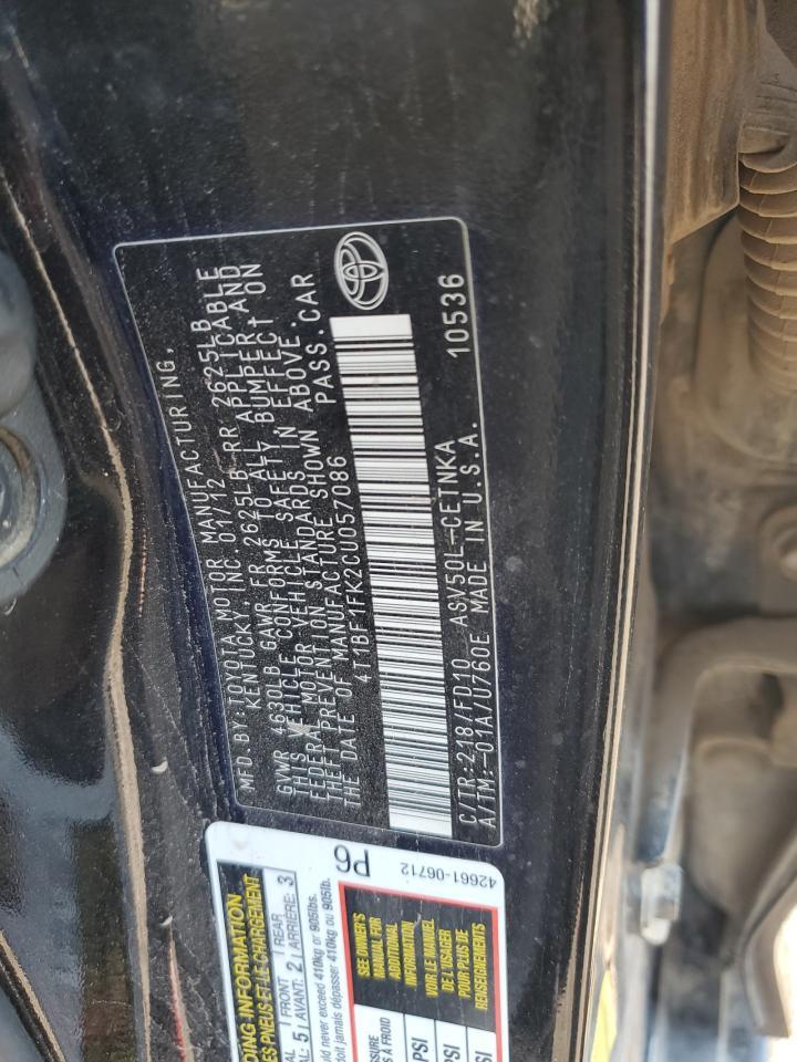2012 TOYOTA CAMRY