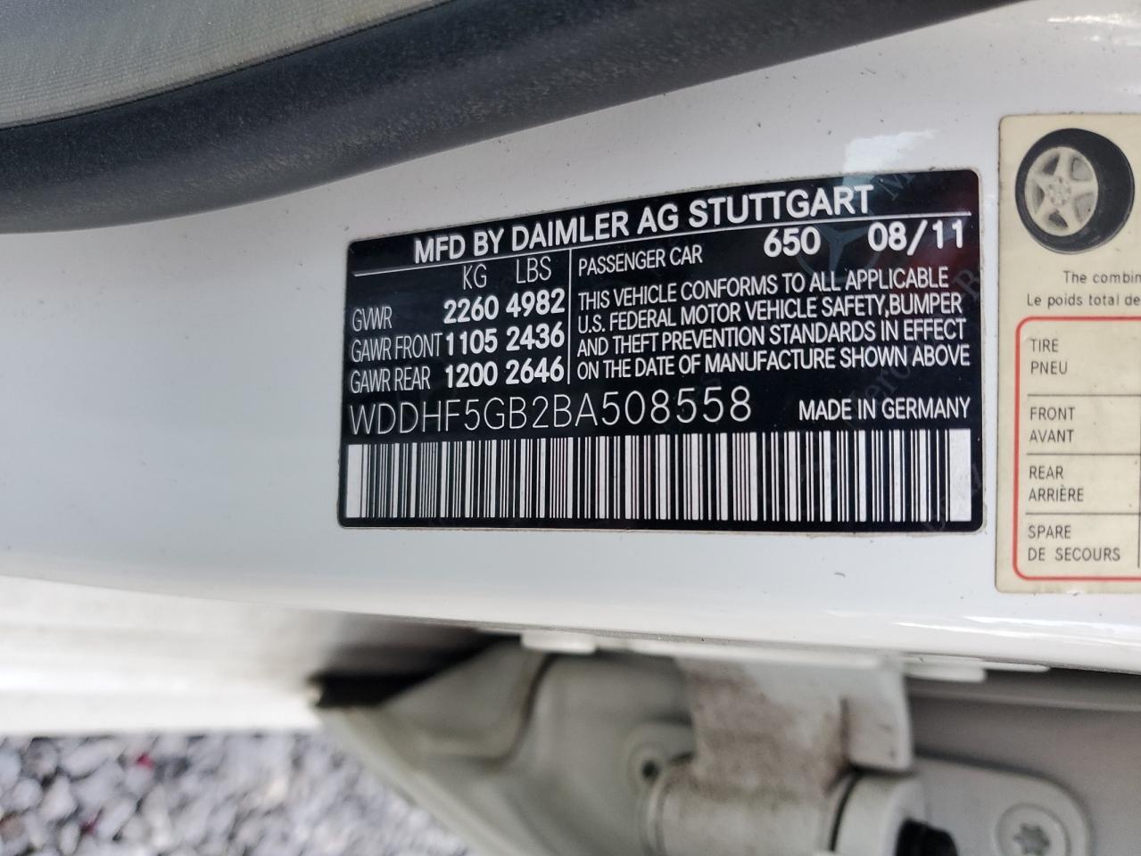 2011 MERCEDES-BENZ E-Class