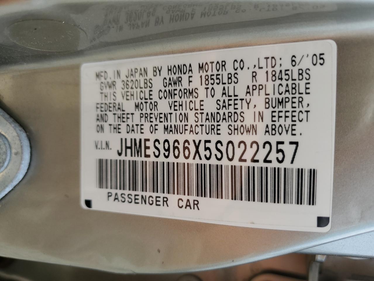 2005 HONDA CIVIC