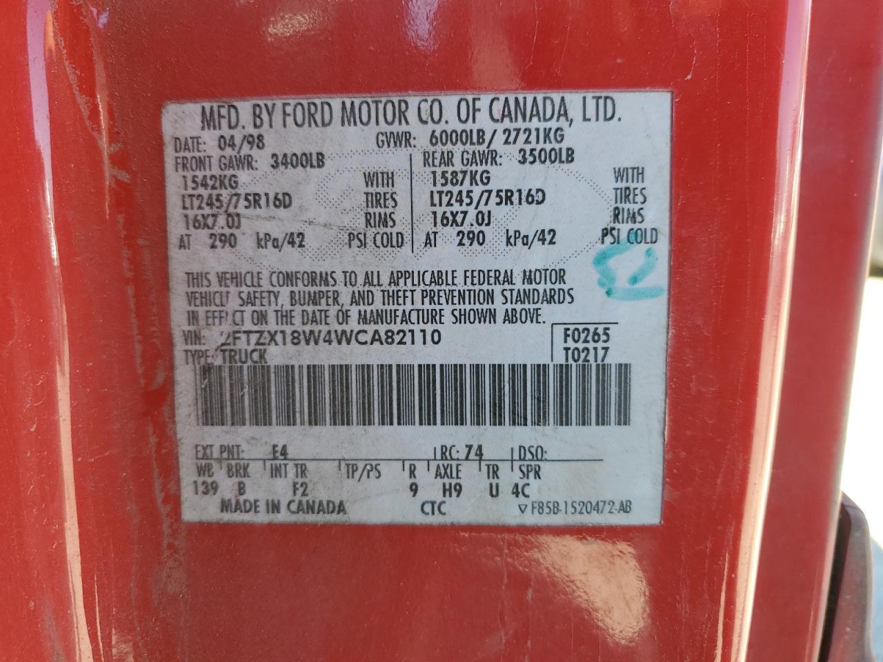 1998 FORD F-150
