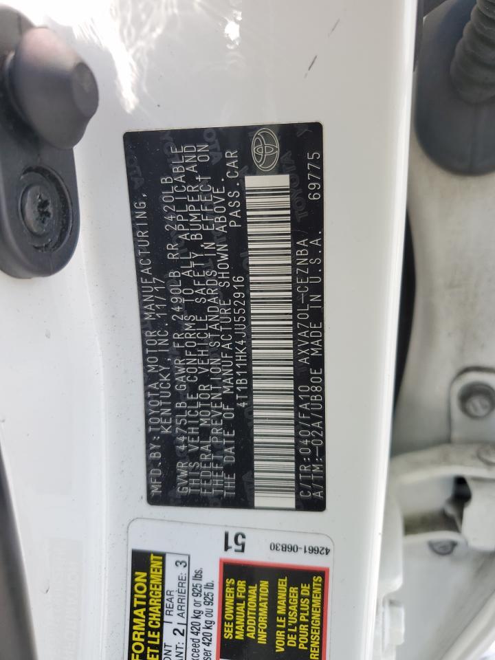 2018 TOYOTA CAMRY