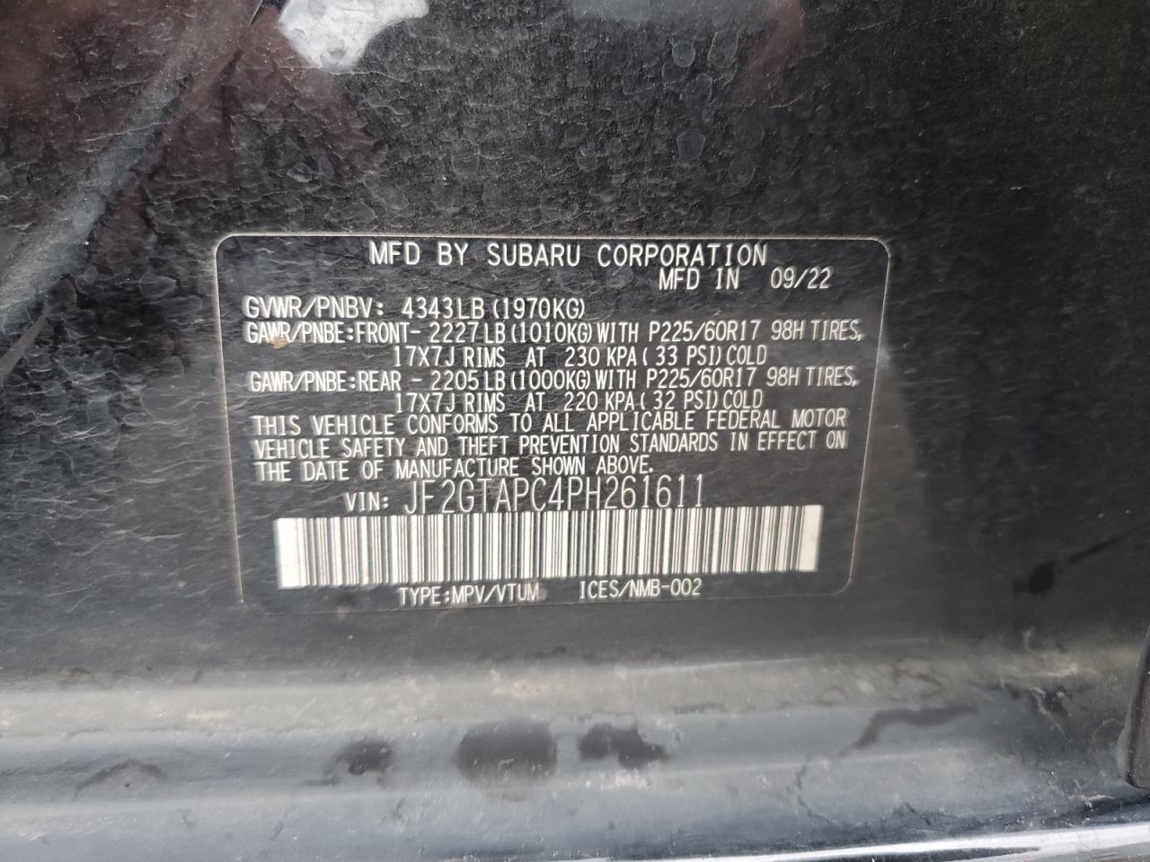 2023 SUBARU Crosstrek