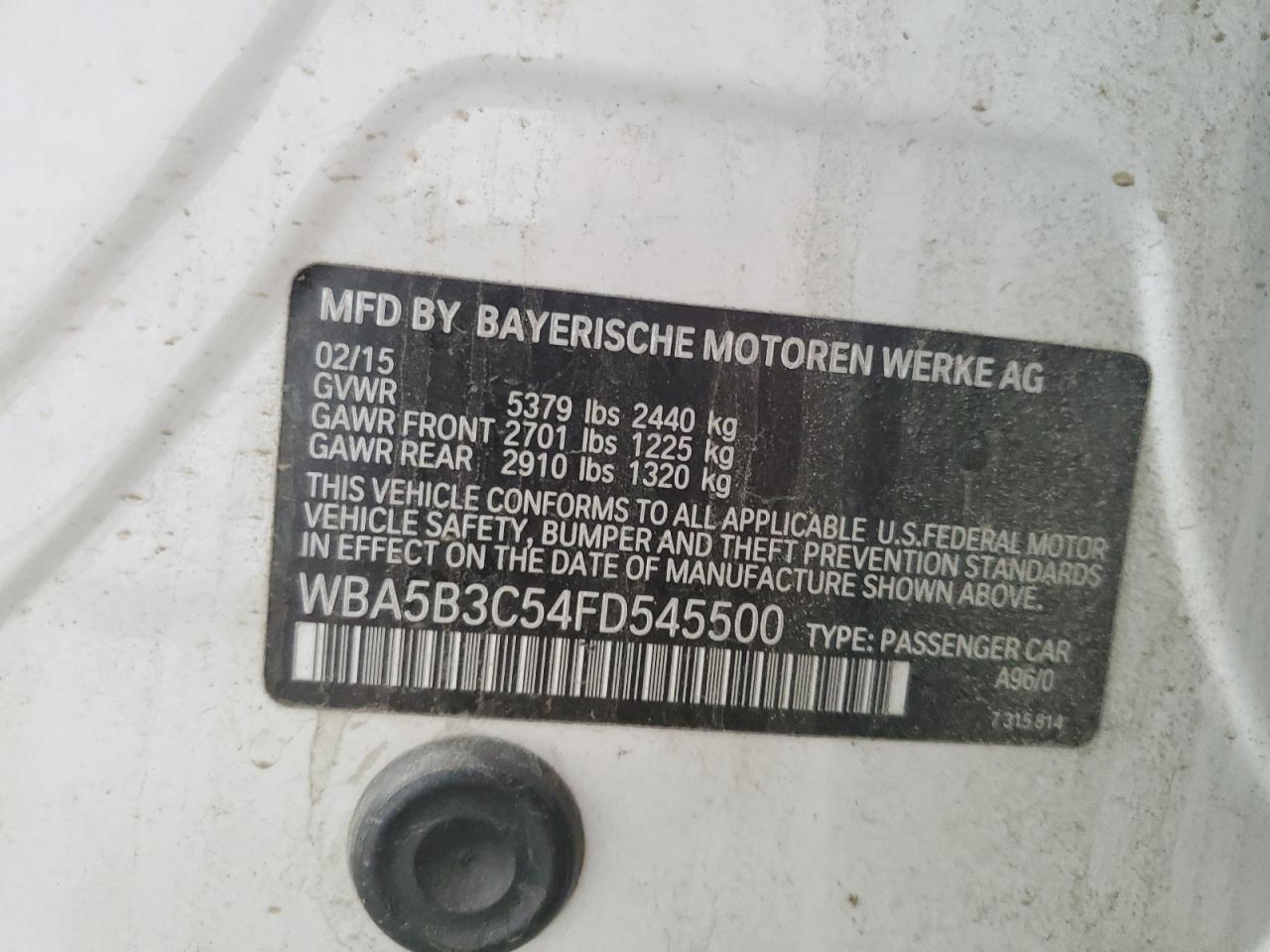 2015 BMW 5 series