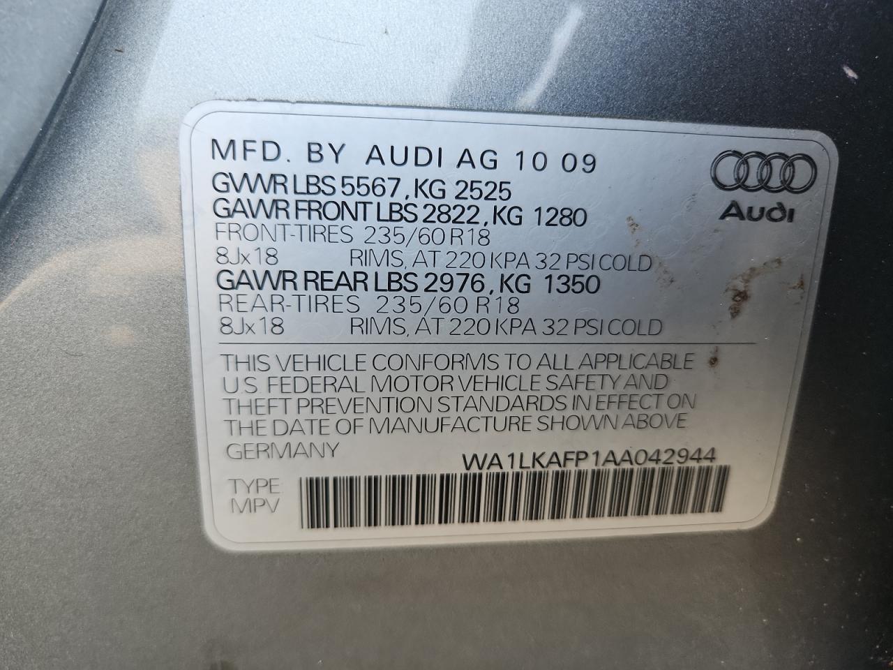 2010 AUDI Q5