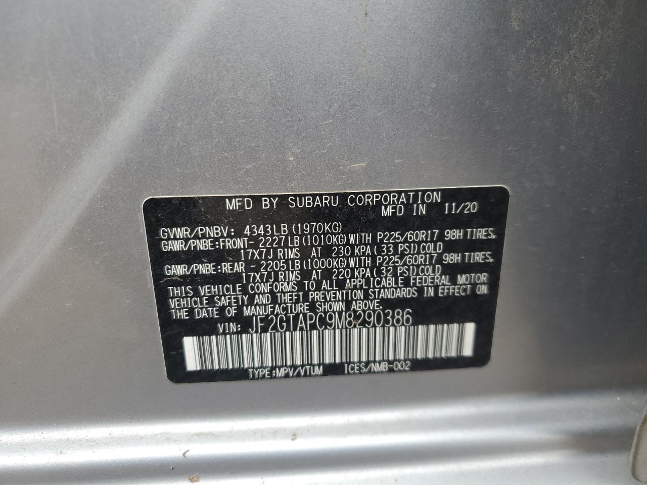 2021 SUBARU Crosstrek