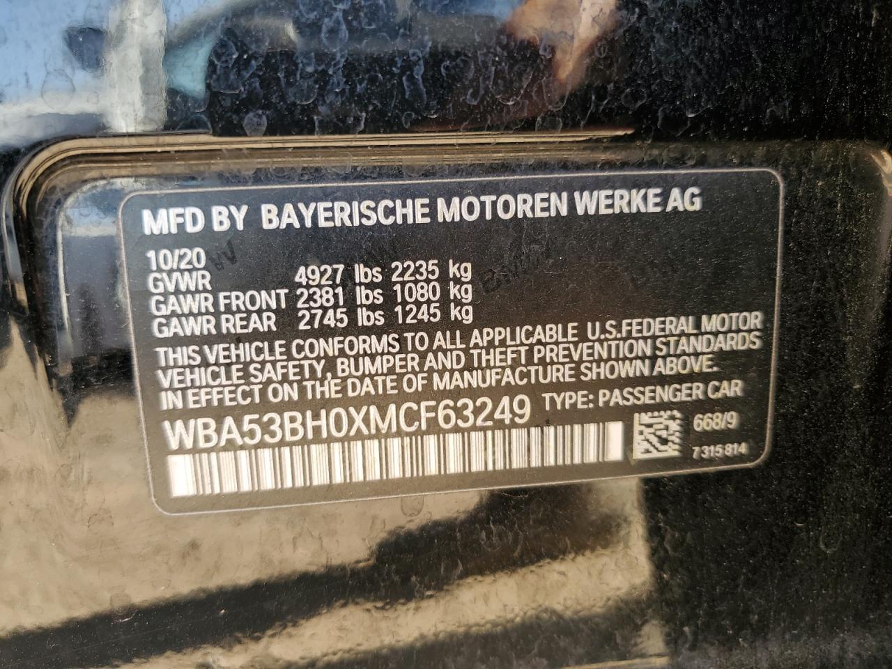 2021 BMW 5 series