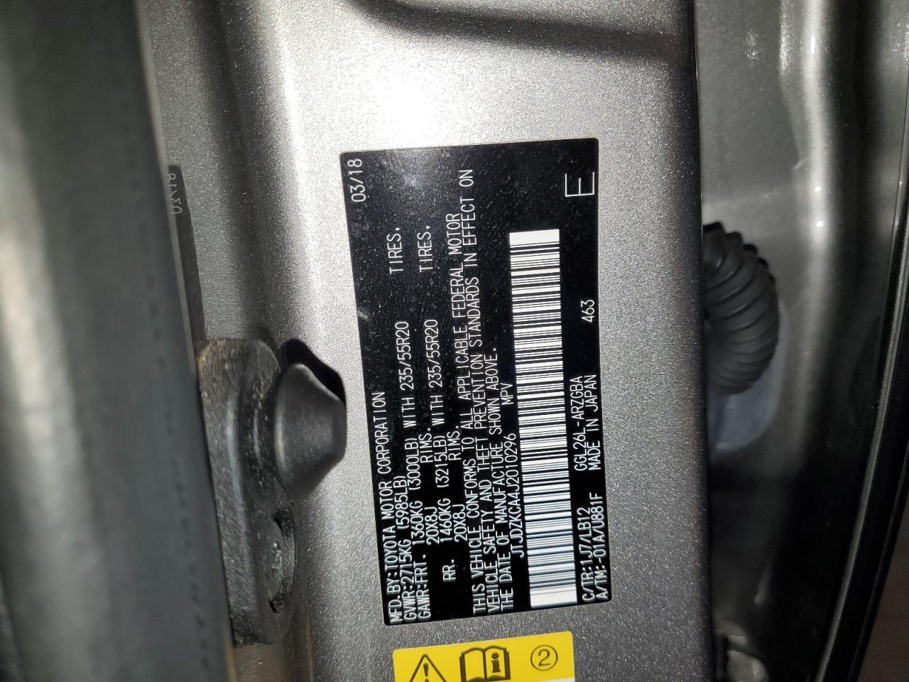 2018 LEXUS RX 350L