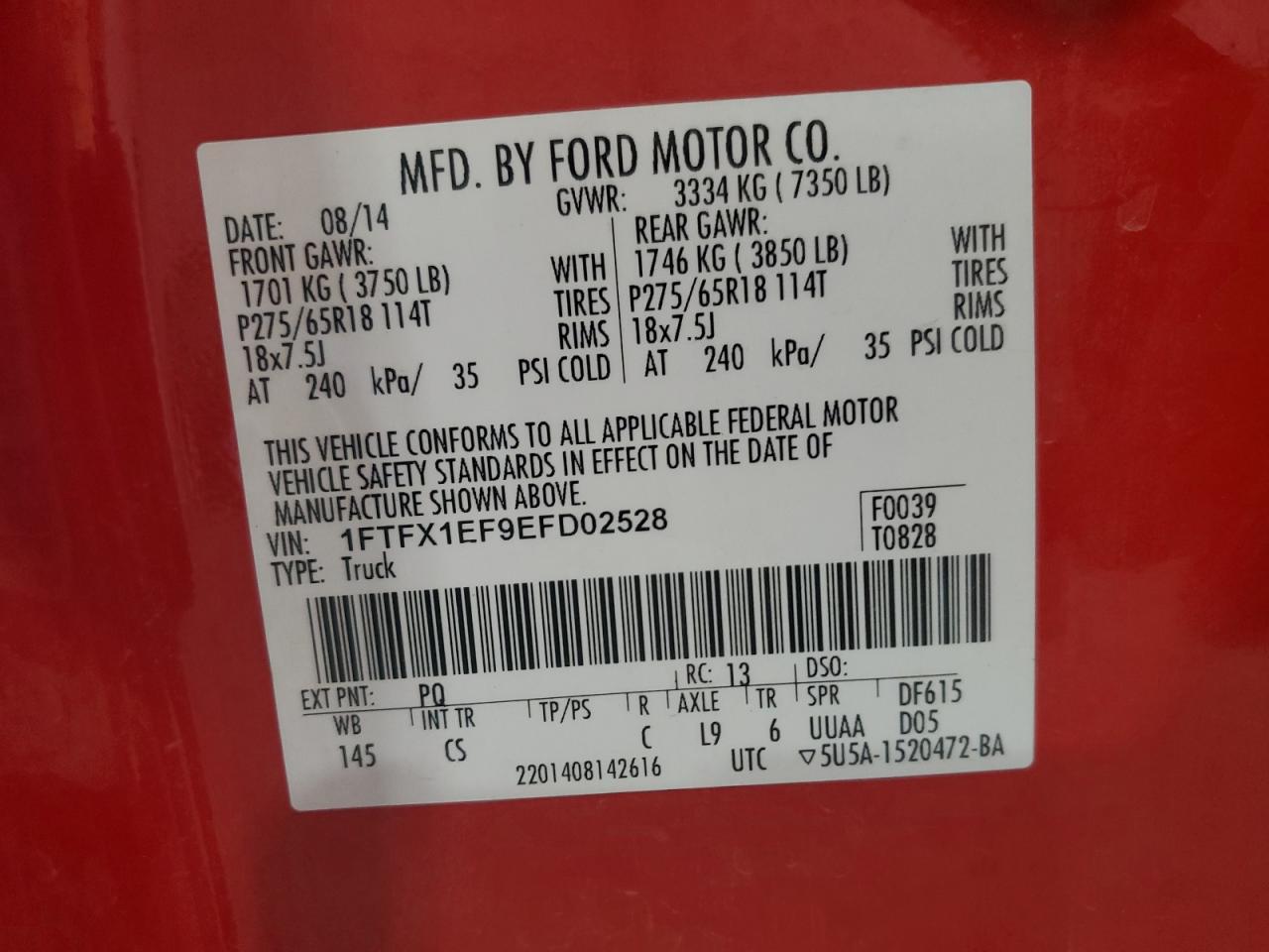 2014 FORD F-150