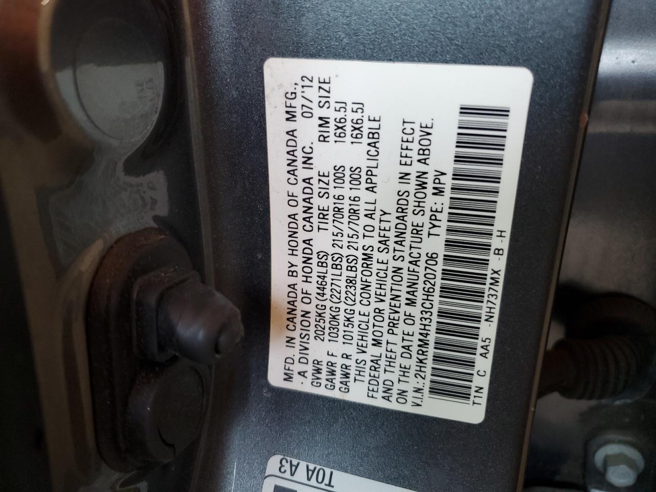 2012 HONDA CR-V