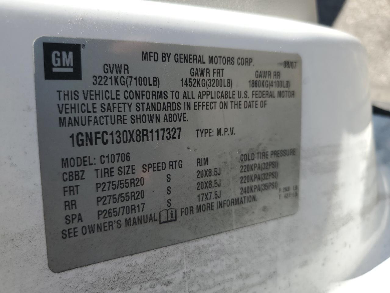 2008 CHEVROLET Tahoe