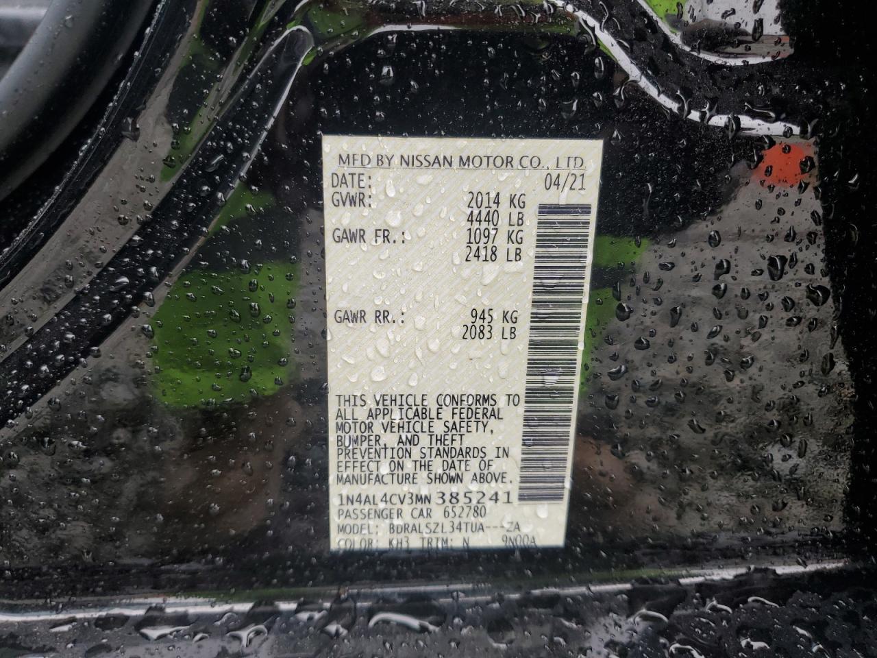 2021 NISSAN ALTIMA