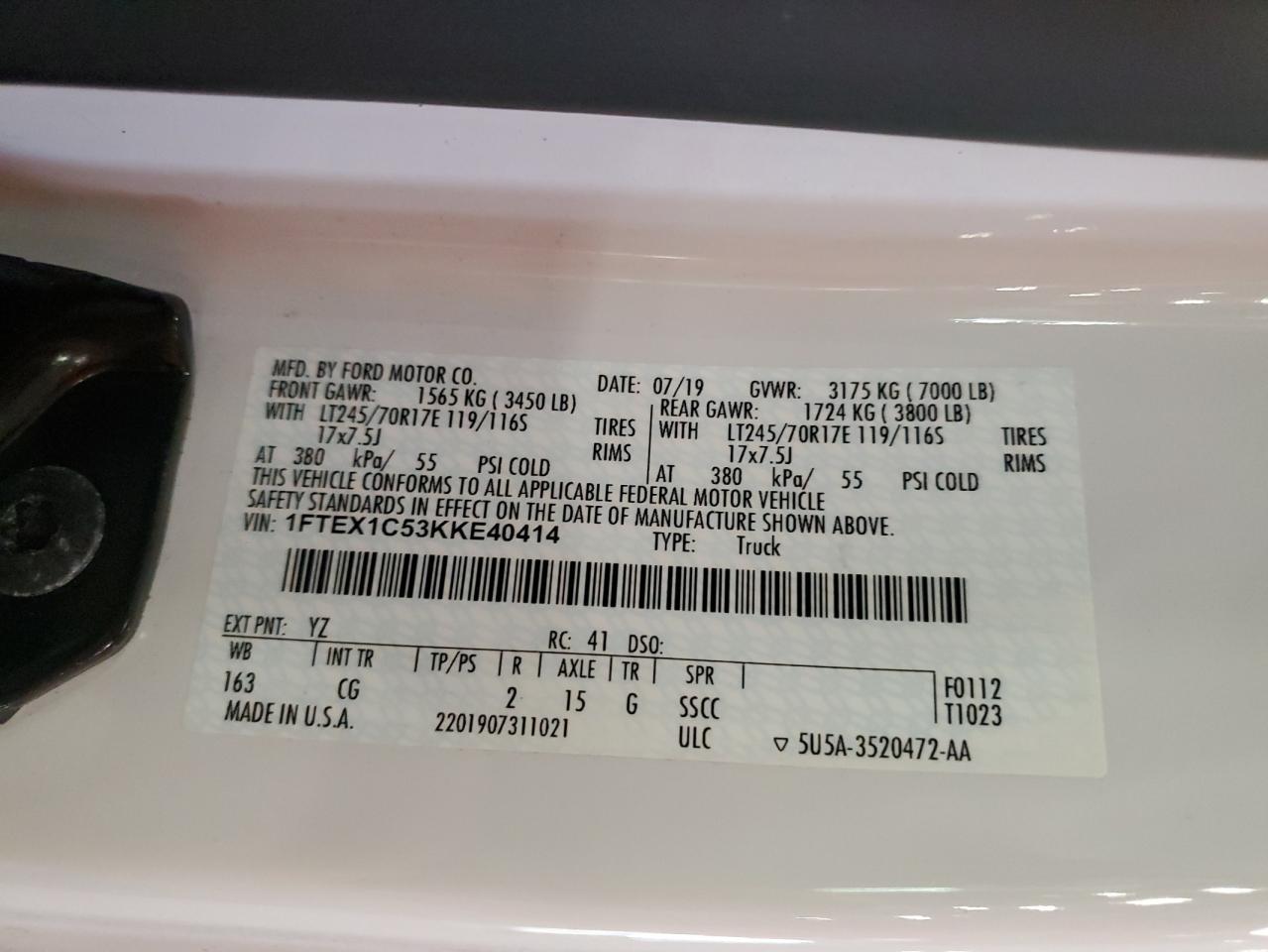 2019 FORD F-150