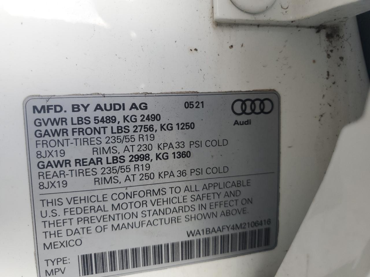 2021 AUDI Q5
