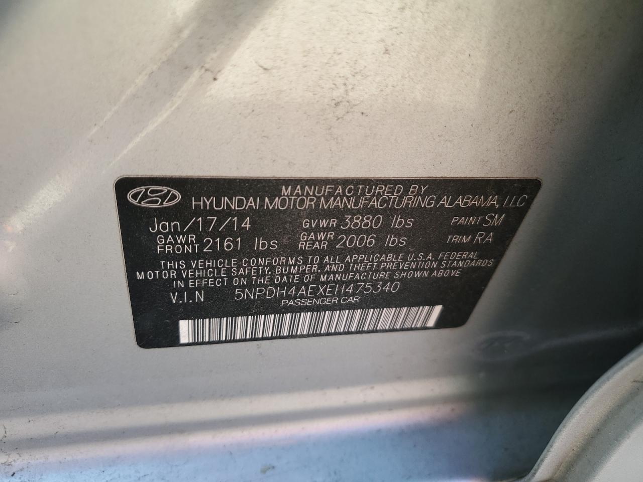 2014 HYUNDAI ELANTRA