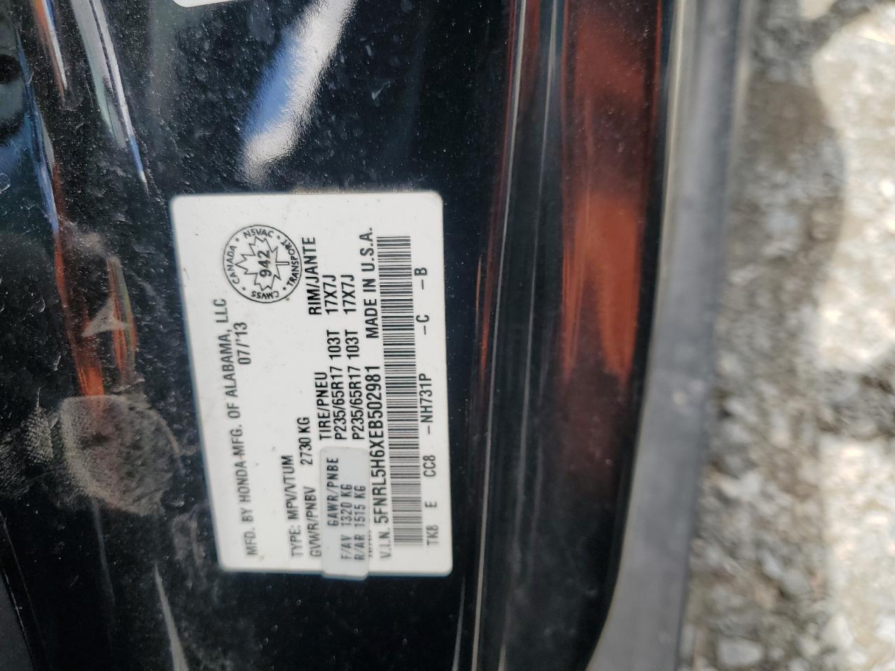 2014 HONDA ODYSSEY