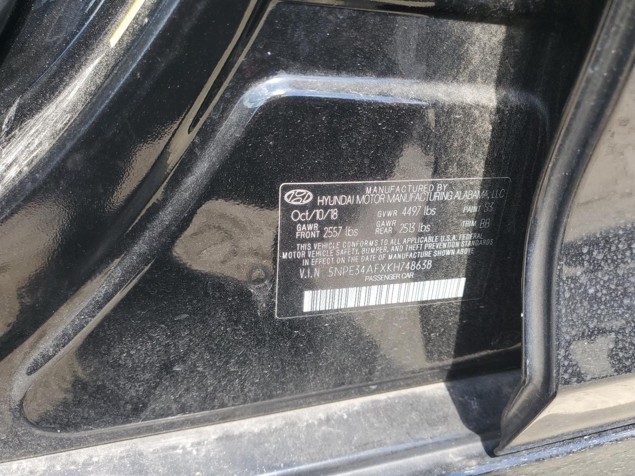 2019 HYUNDAI SONATA