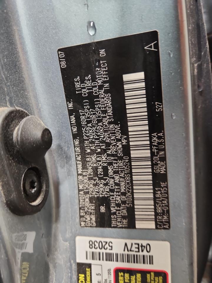 2008 TOYOTA SIENNA