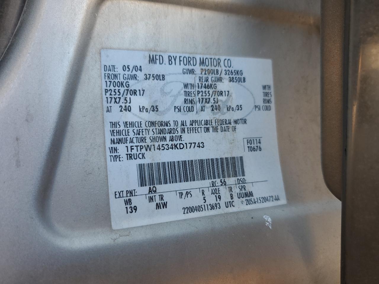 2004 FORD F-150