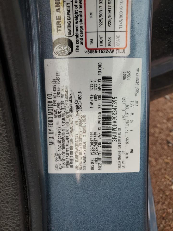 2012 FORD FUSION