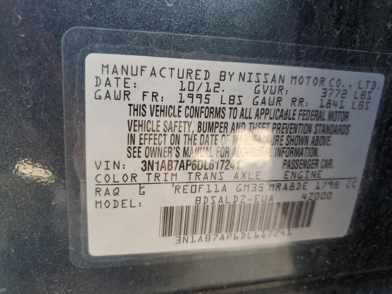 2013 NISSAN SENTRA