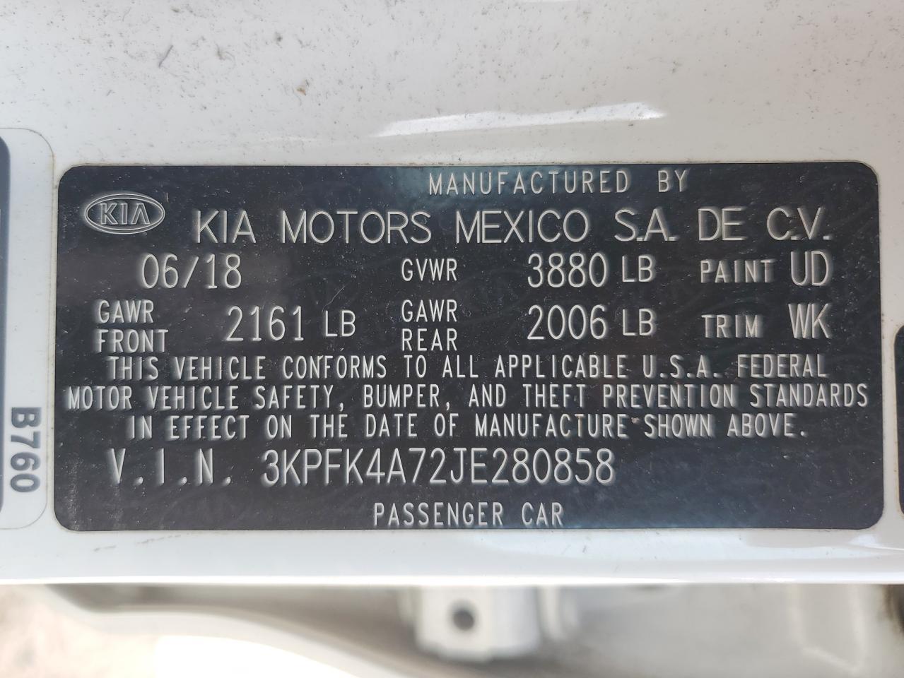 2018 KIA FORTE
