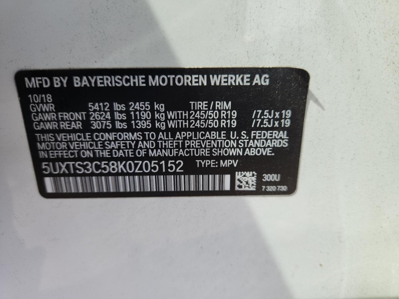 2019 BMW X3
