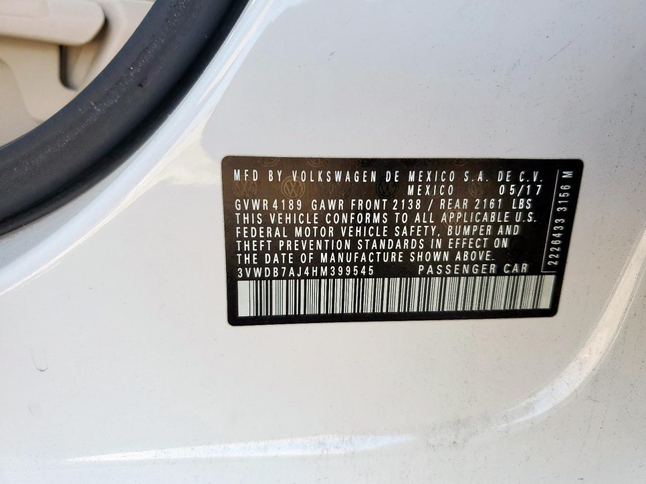 2017 VOLKSWAGEN JETTA