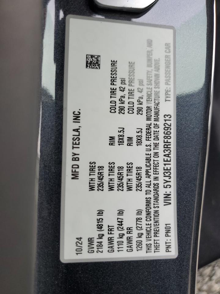 2024 TESLA MODEL 3