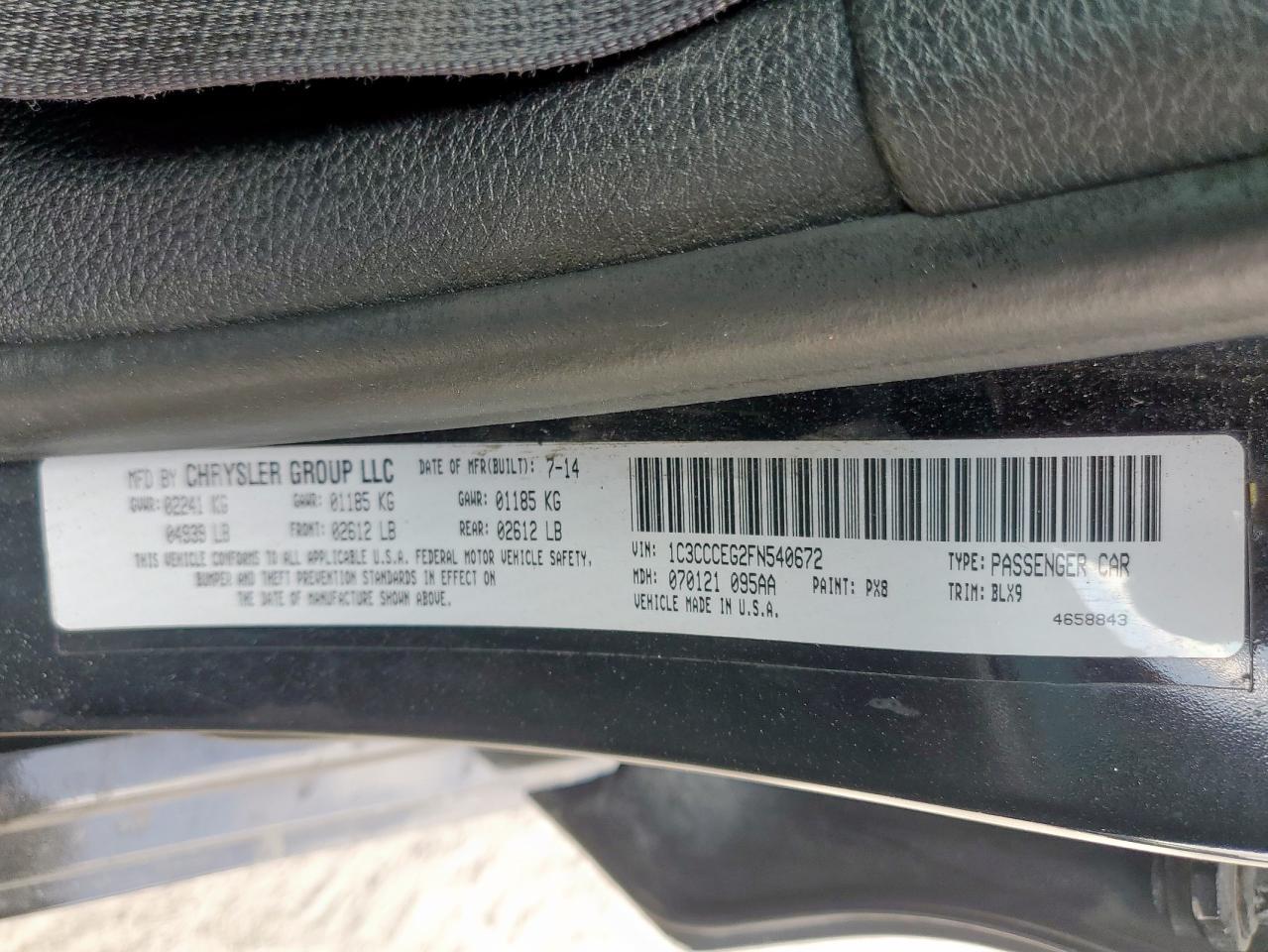 2015 CHRYSLER 200
