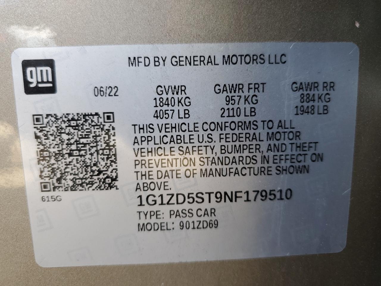 2022 CHEVROLET MALIBU