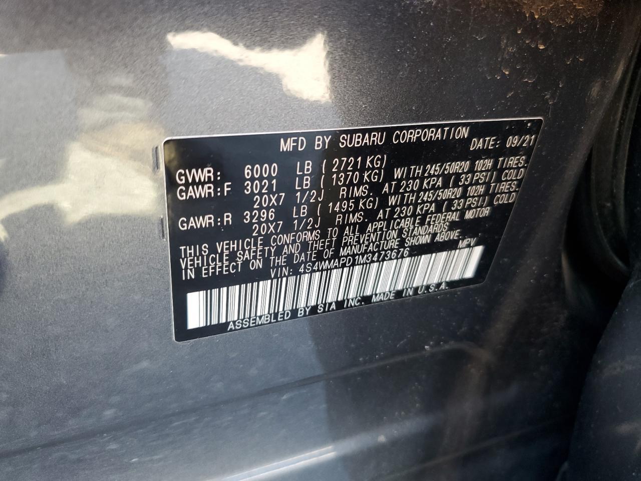 2021 SUBARU Ascent