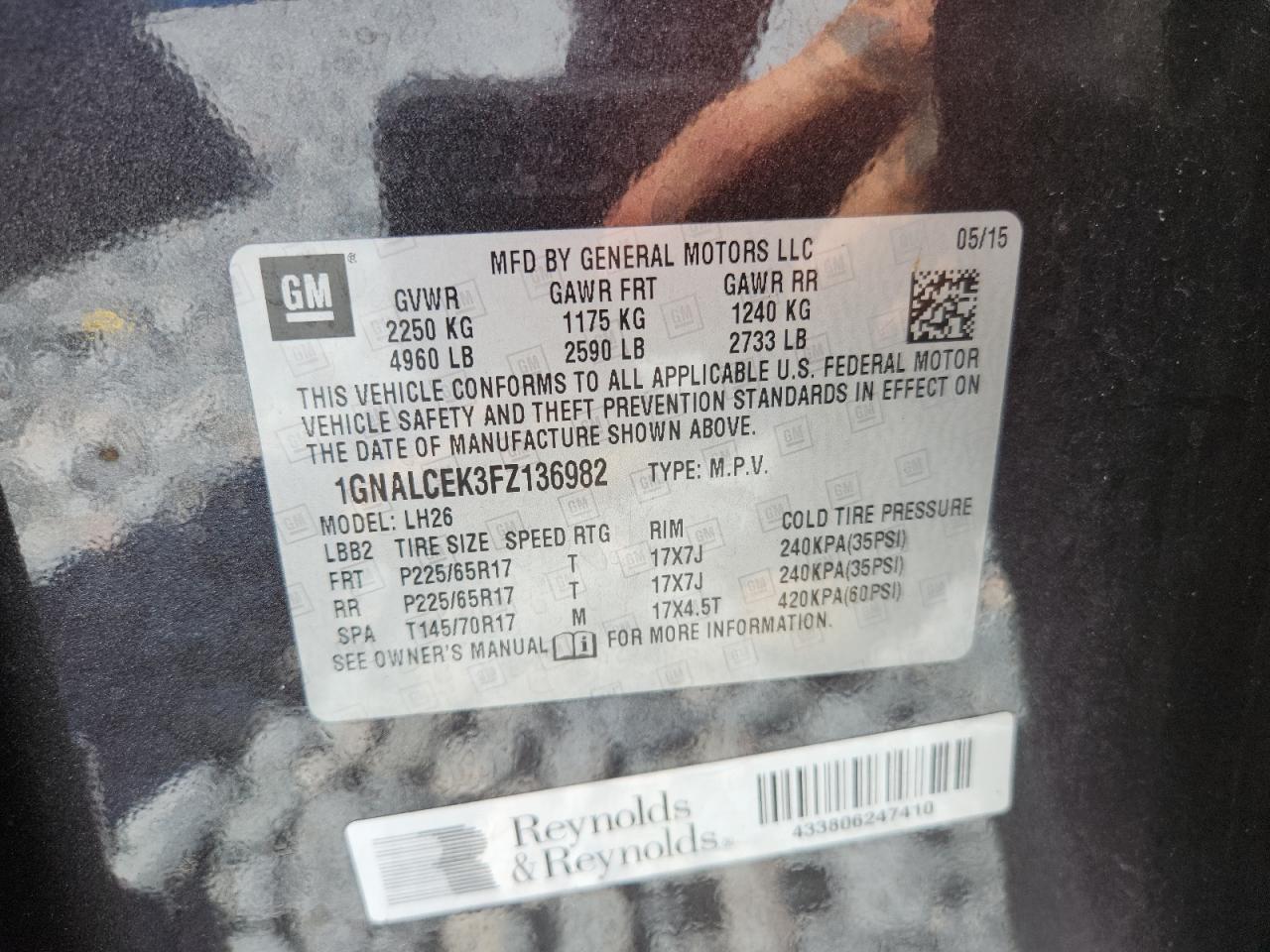 2015 CHEVROLET EQUINOX