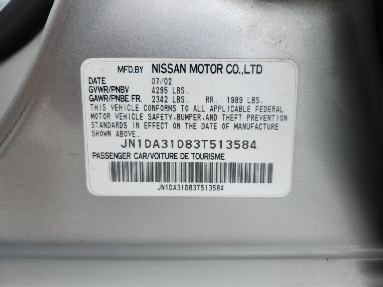 2003 NISSAN Maxima