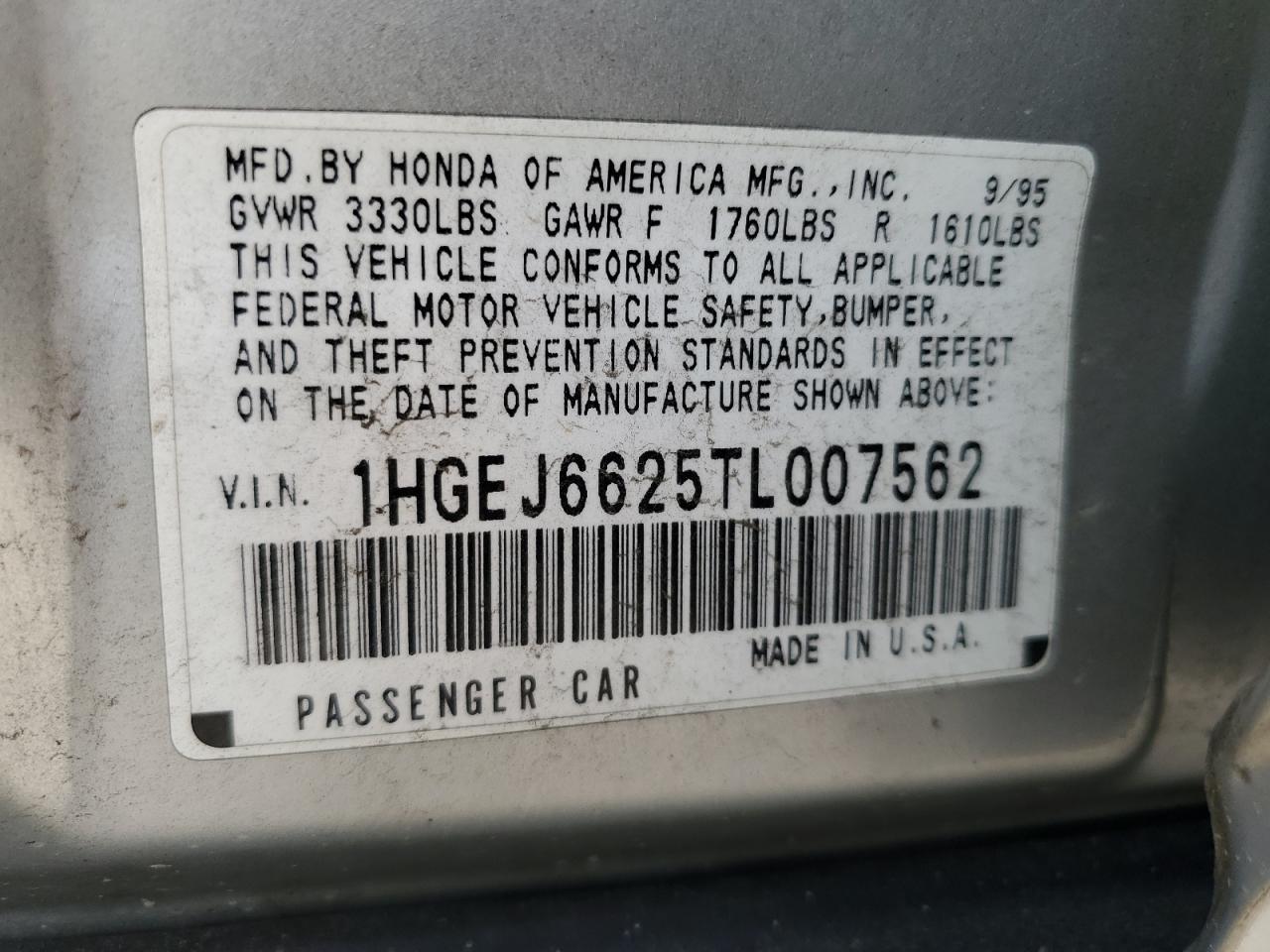 1996 HONDA CIVIC