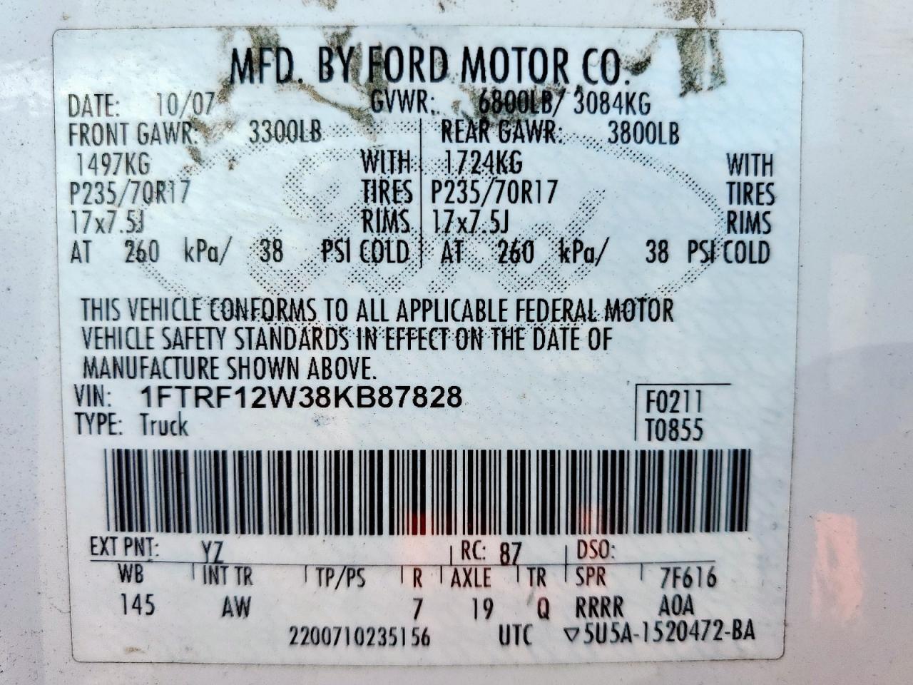 2008 FORD F-150