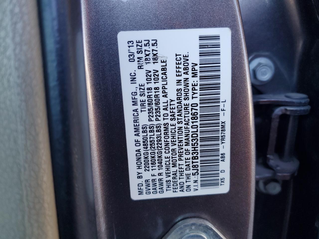 2013 ACURA RDX