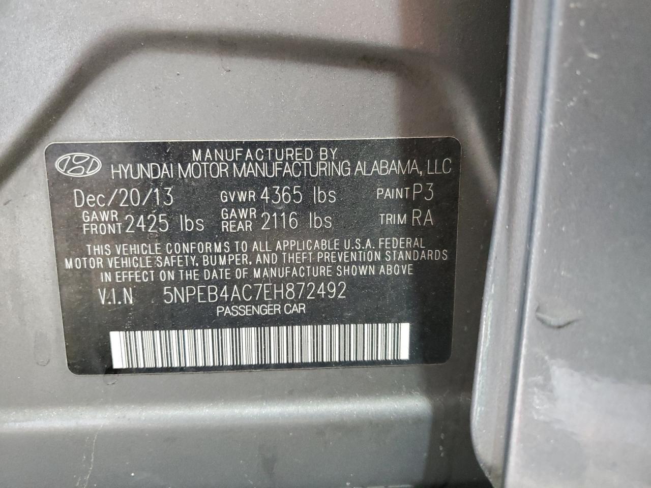 2014 HYUNDAI SONATA