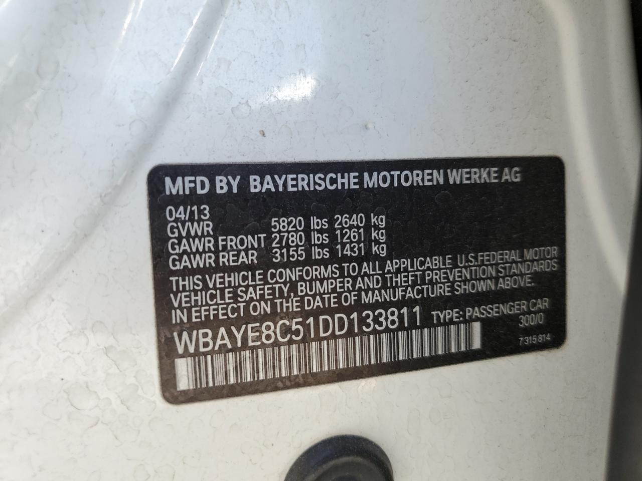 2013 BMW 7 series