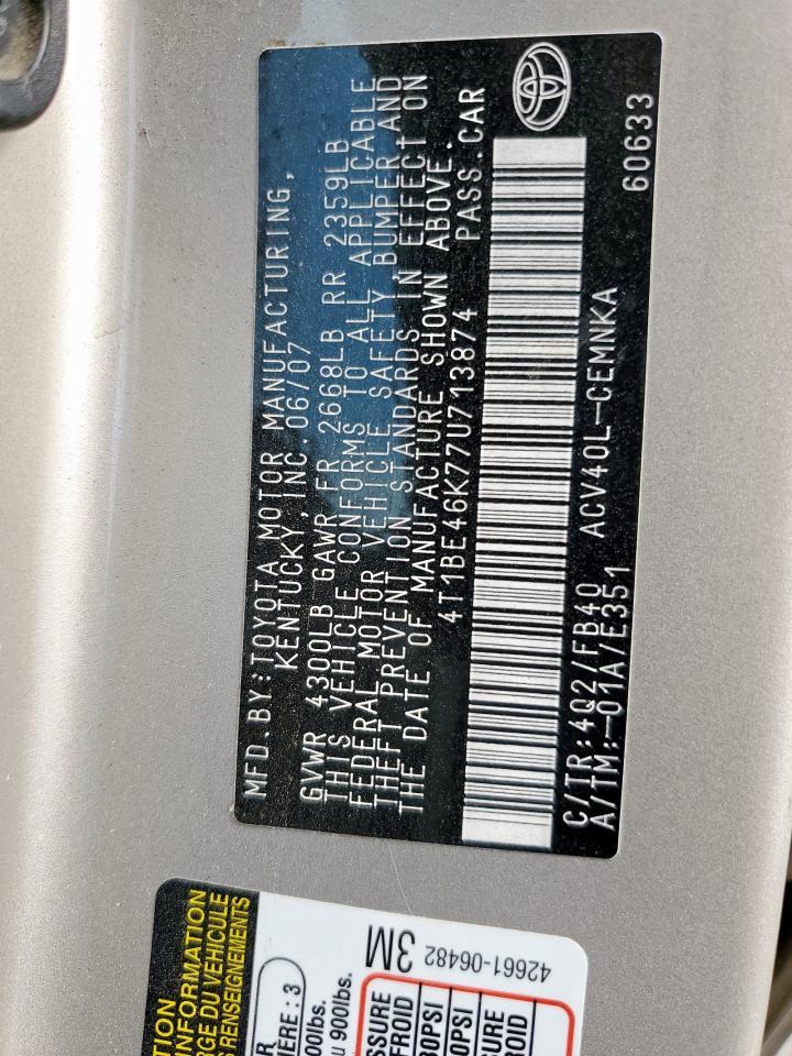 2007 TOYOTA CAMRY