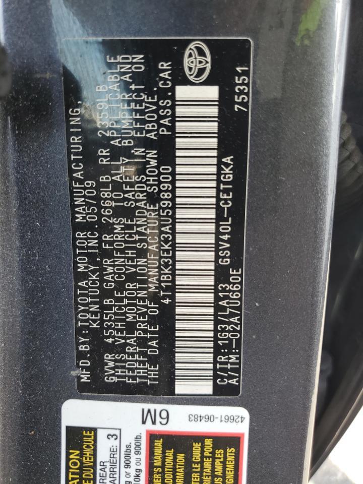 2010 TOYOTA CAMRY