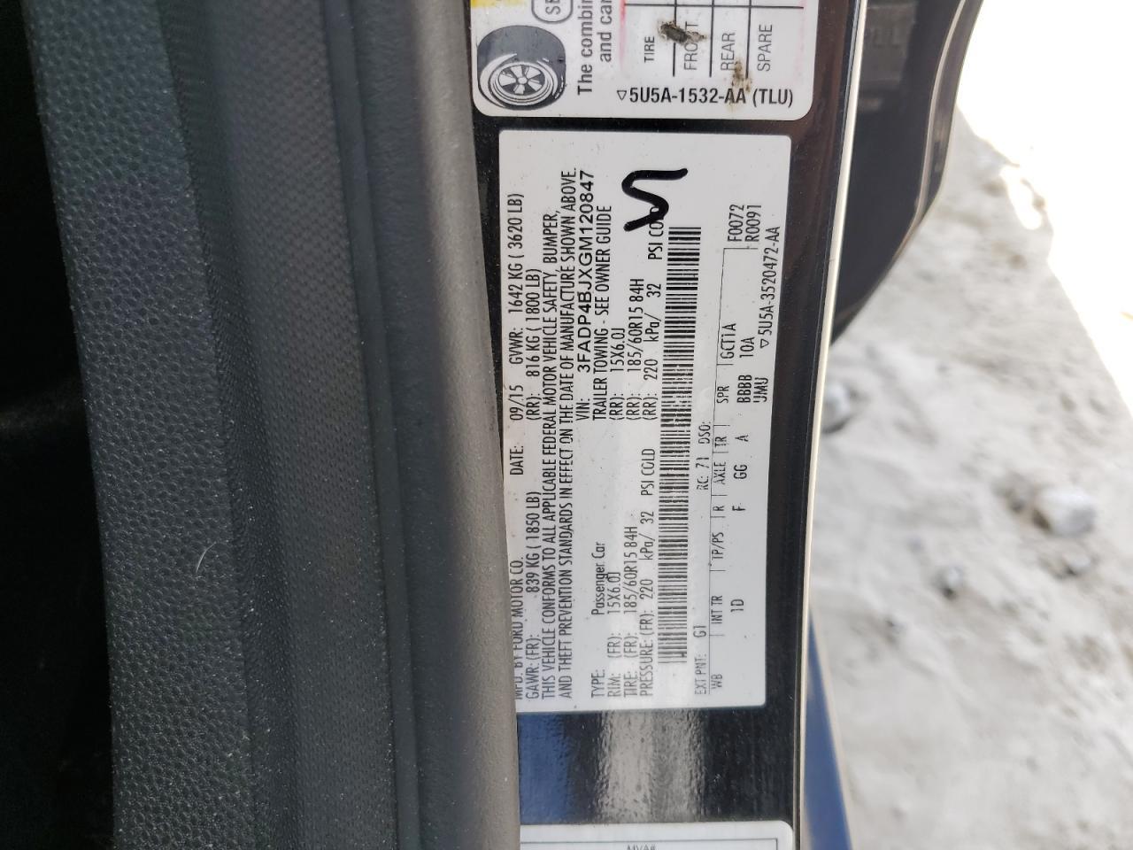 2016 FORD Fiesta