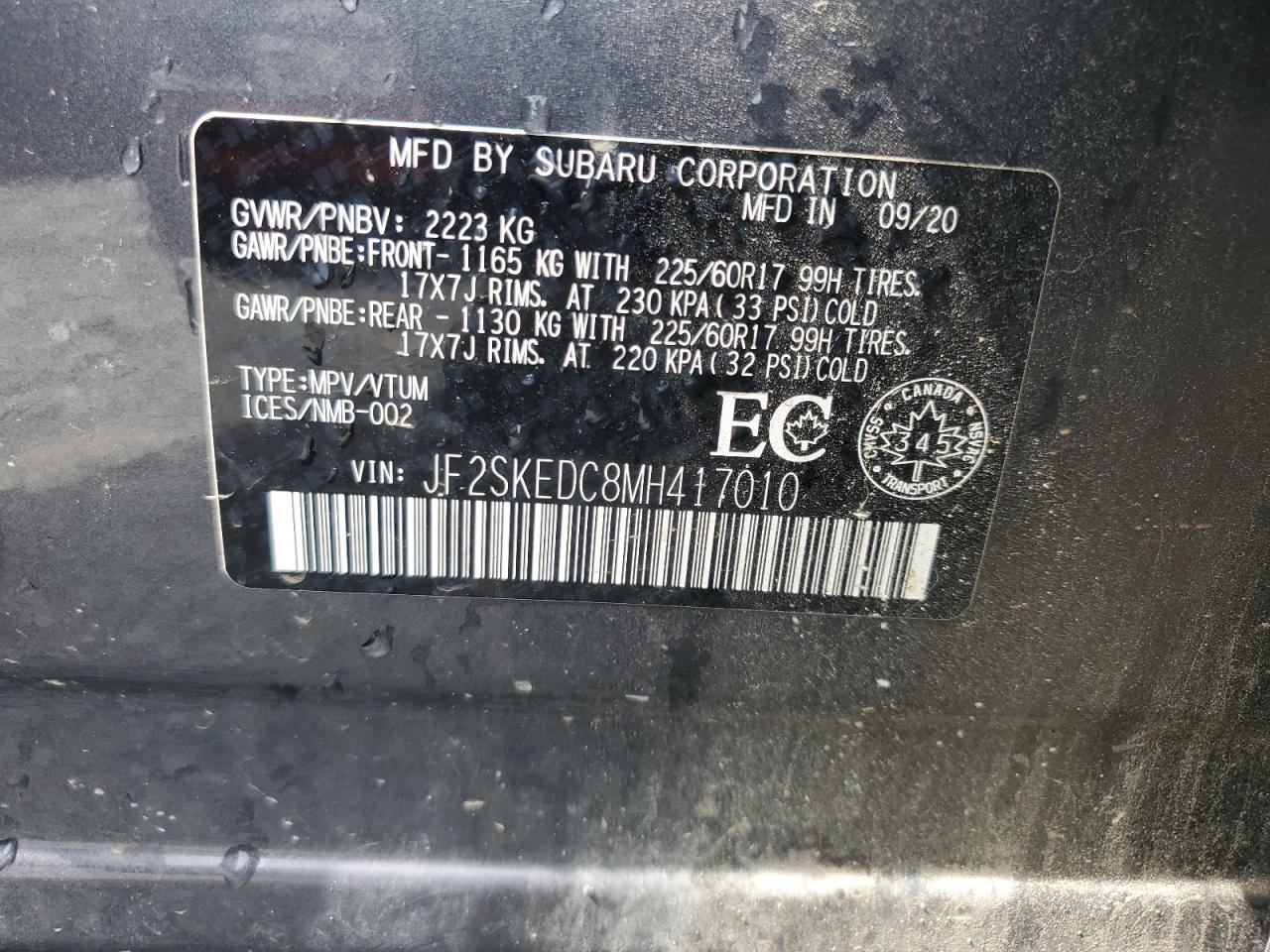 2021 SUBARU FORESTER