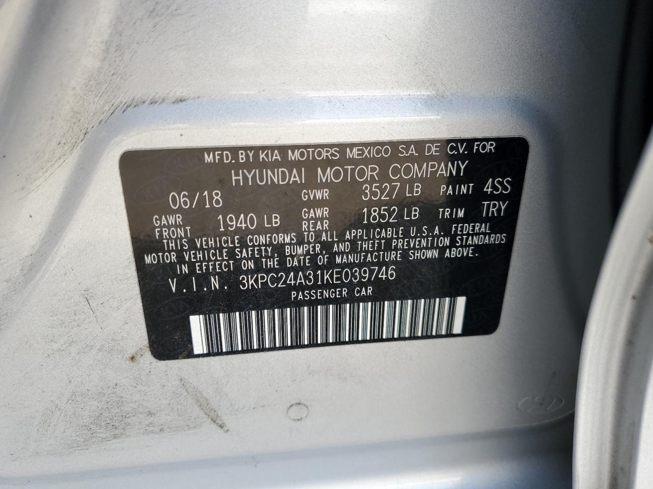 2019 HYUNDAI ACCENT