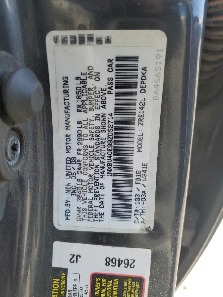 2009 TOYOTA COROLLA